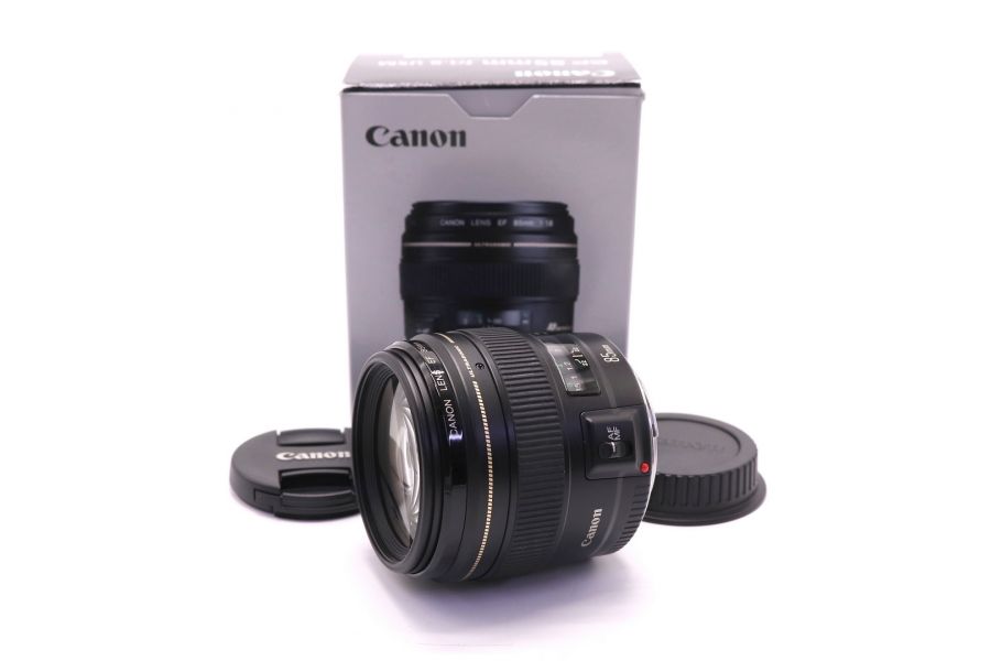 Canon EF 85mm f/1.8 USM в коробке