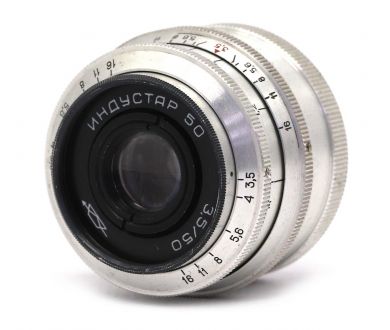 Объектив Индустар-50 3,5/50 дальномер (КМЗ, 1956г.)