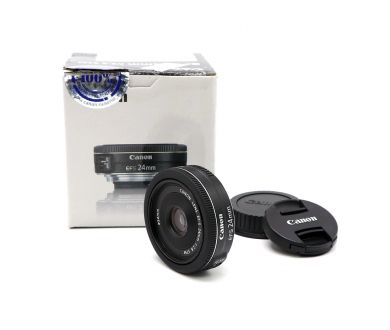 Объектив Canon EF-S 24mm f/2.8 STM в упаковке