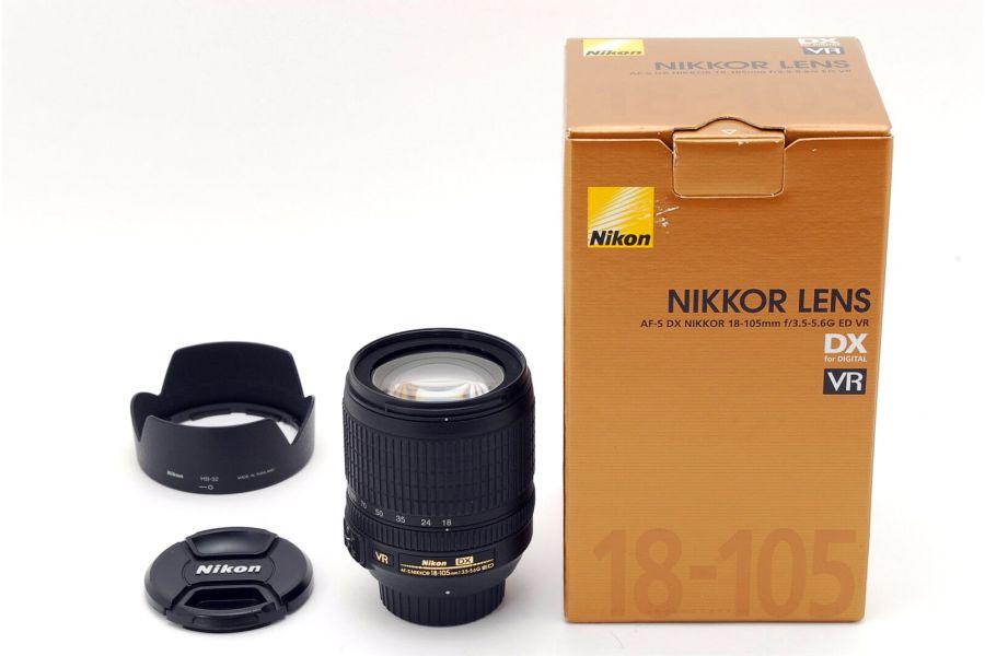 Объектив Nikon 18-105mm f/3.5-5.6G AF-S ED DX VR в упаковке