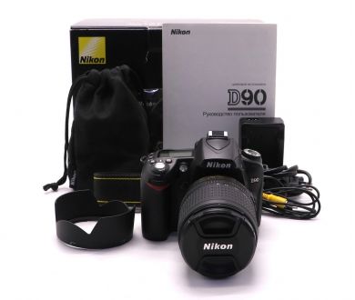 Nikon D90 kit в упаковке (пробег 5000 кадров)