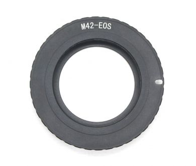 Переходник M42 - Canon EOS black с чипом
