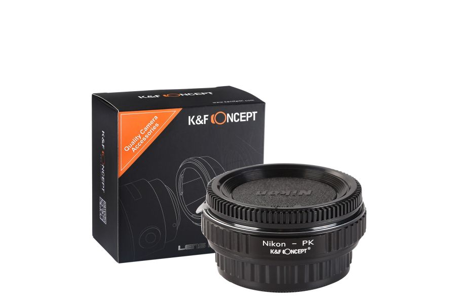 Переходник Nikon F - Pentax K с линзой K&F Concept
