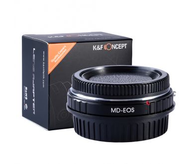 Переходник Minolta MD - Canon EOS с линзой K&F Concept