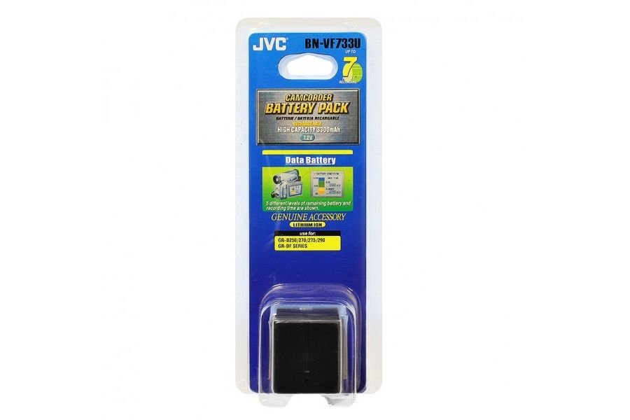 Аккумулятор JVC BN-VF733U, 3300mAh, Li-Ion, для видеокамер, черный