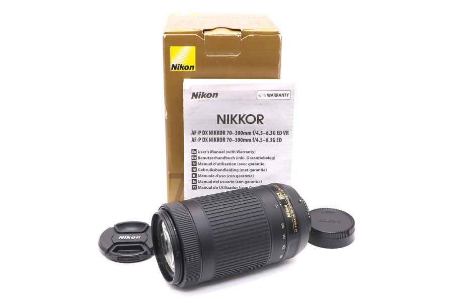 Nikon 70-300mm f/4.5-6.3G ED AF-P DX ED в упаковке