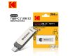 Флеш накопитель KODAK K273 Type-C + USB 3.2 (256 ГБ)