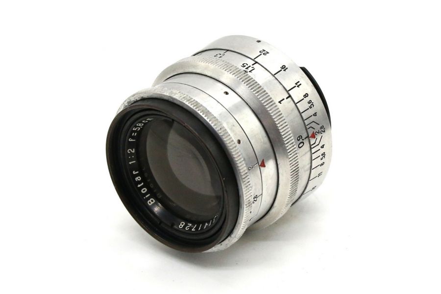 Biotar 2/58 T CZJ 17-ти лепестковый silver Exakta