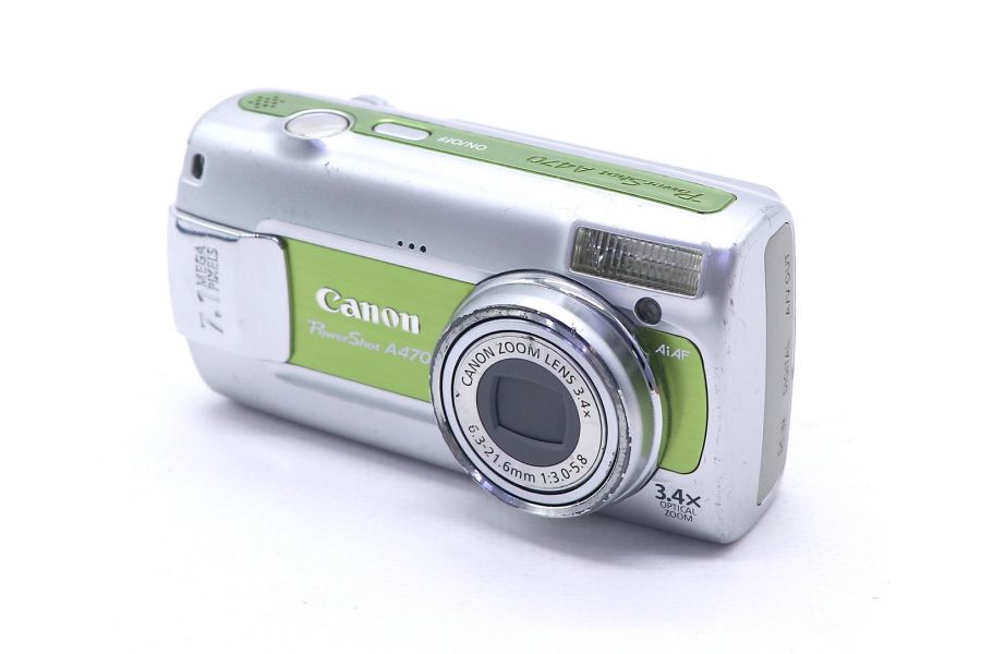 Компактный фотоаппарат Canon PowerShot A470 салатовый
