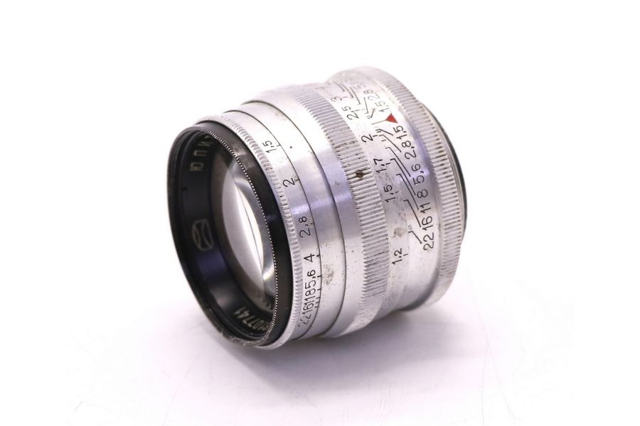Мануальный объектив Юпитер-3 1.5/5см П silver М39