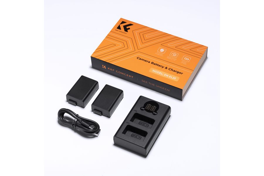 Зарядное устройство и два аккумулятора EN-EL25 K&F Concept KF28.0031