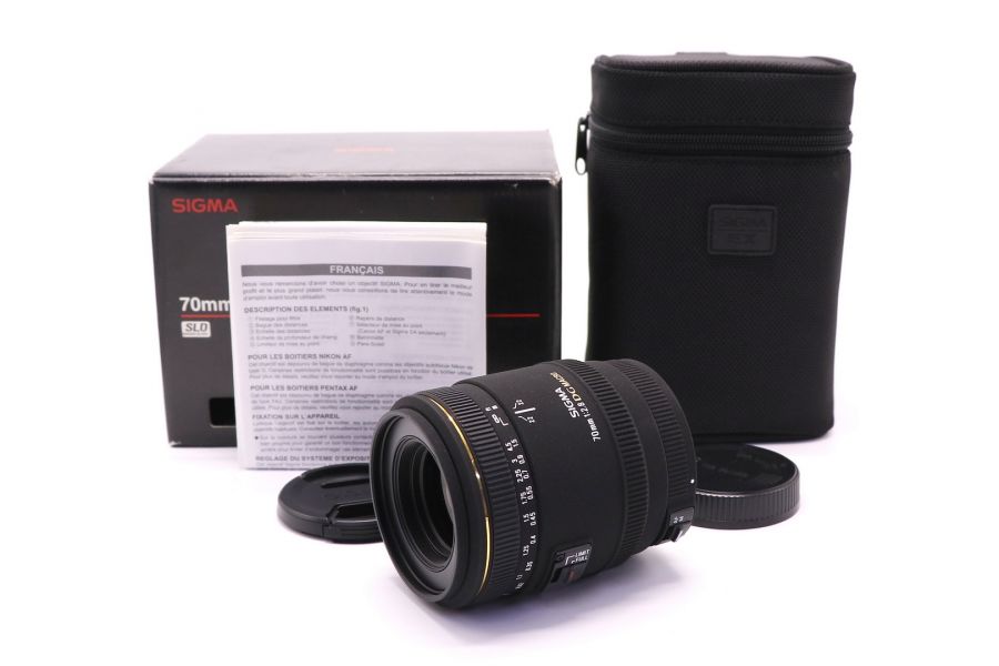 Sigma AF 70mm f/2.8 Macro EX DG Sigma SA в упаковке
