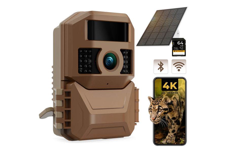 Фотоловушка K&F Concept KF35.155 (48MP, 4K Ultra HD, Wifi) + SD-карта 64GB 