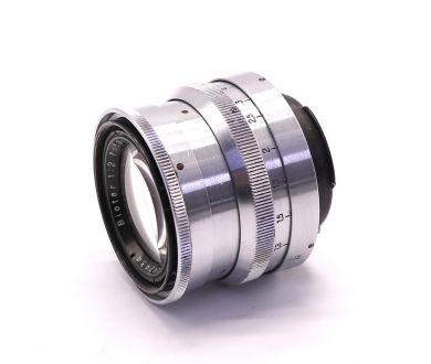 Объектив Biotar 2/58 T CZJ 17-ти лепестковый silver Exakta (Германия)