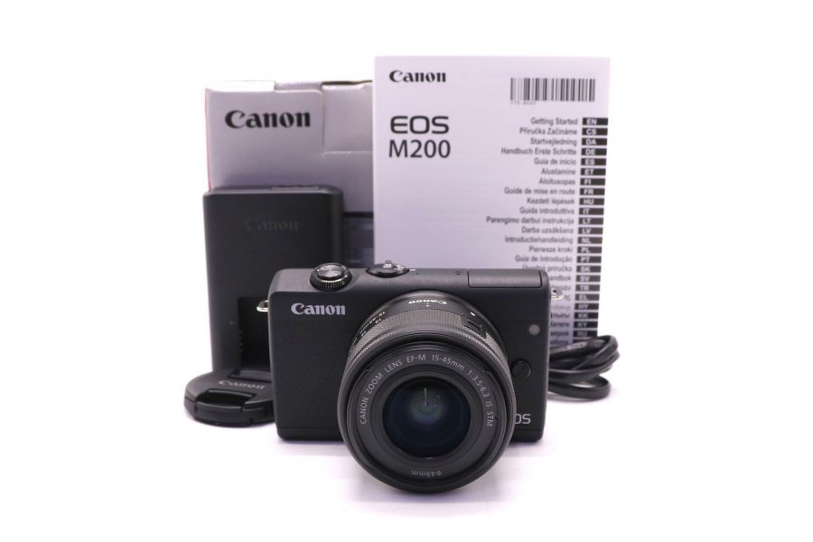 Canon EOS M200 kit в упаковке (пробег 2455 кадров)