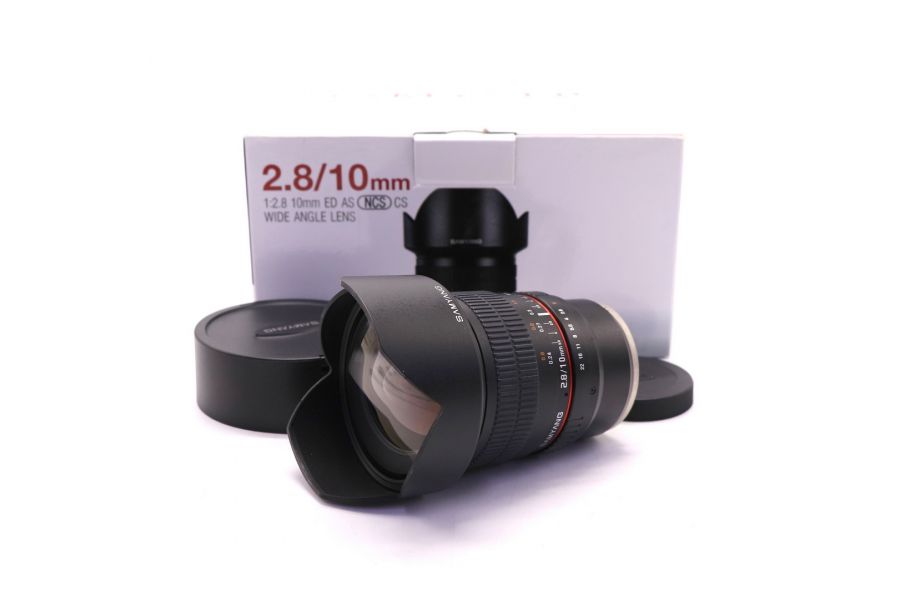 Samyang 10mm f/2.8 ED AS NCS CS Sony E в упаковке