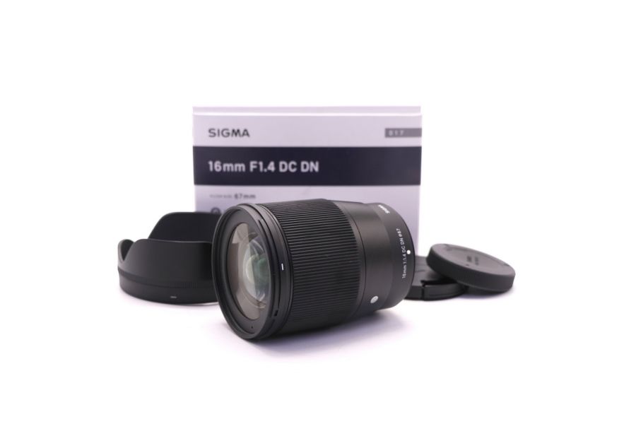 Sigma AF 16mm f/1.4 DC DN Contemporary Fujifilm X в упаковке