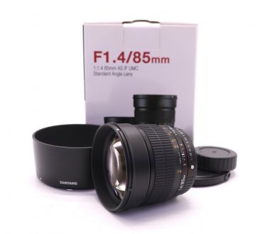 Объектив Samyang 85mm f/1.4 AS IF UMC Pentax K в упаковке