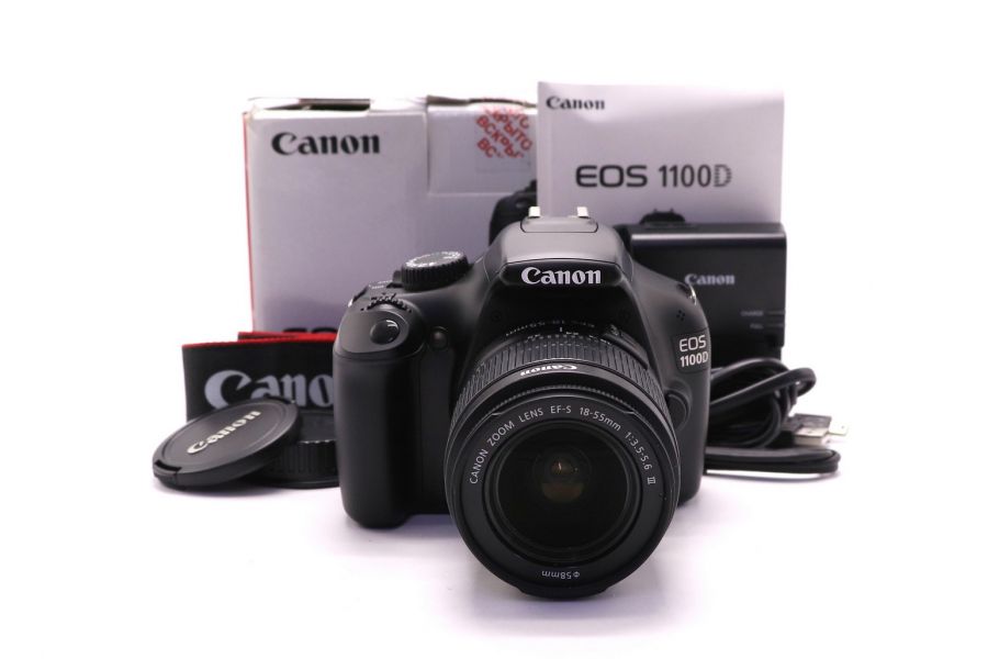 Canon EOS 1100D kit в упаковке (пробег 345 кадров)