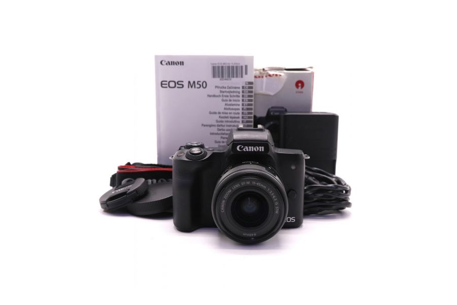 Canon EOS M50 kit в упаковке (пробег 17000 кадров)