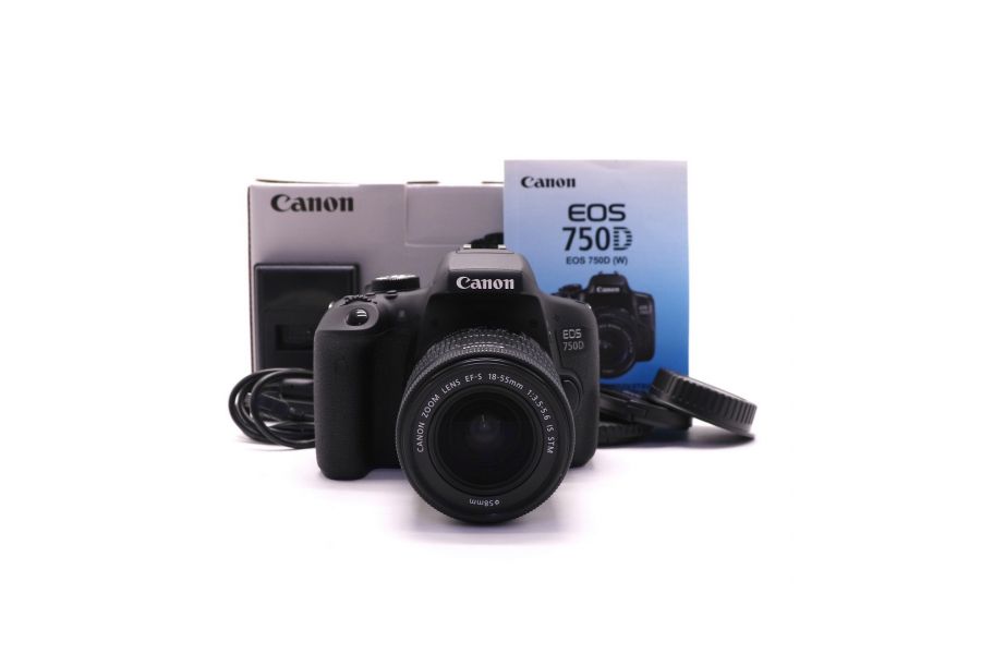 Canon EOS 750D kit (пробег 3760 кадров) в упаковке