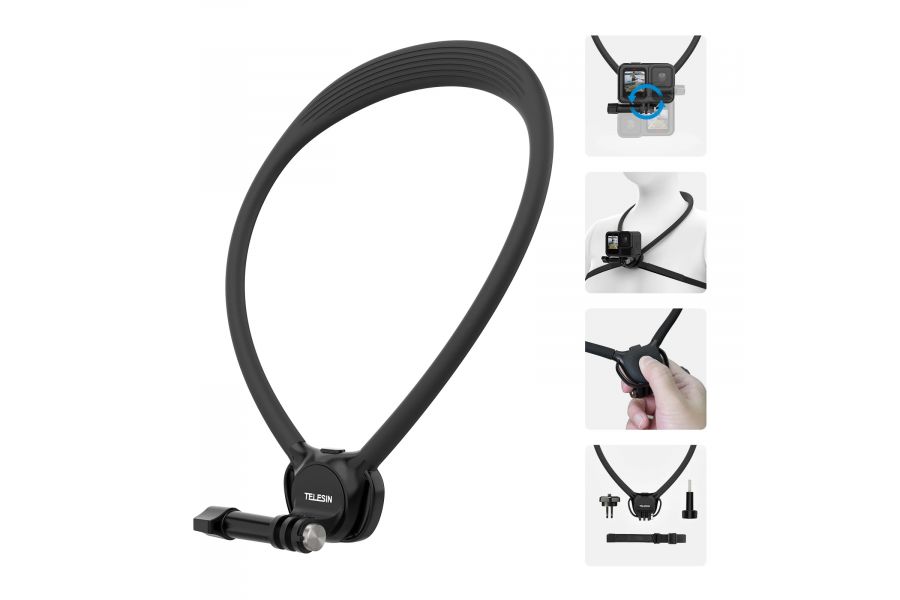 Универсальное гибкое крепление на шею Telesin S2-HNB-09 для экшн-камер