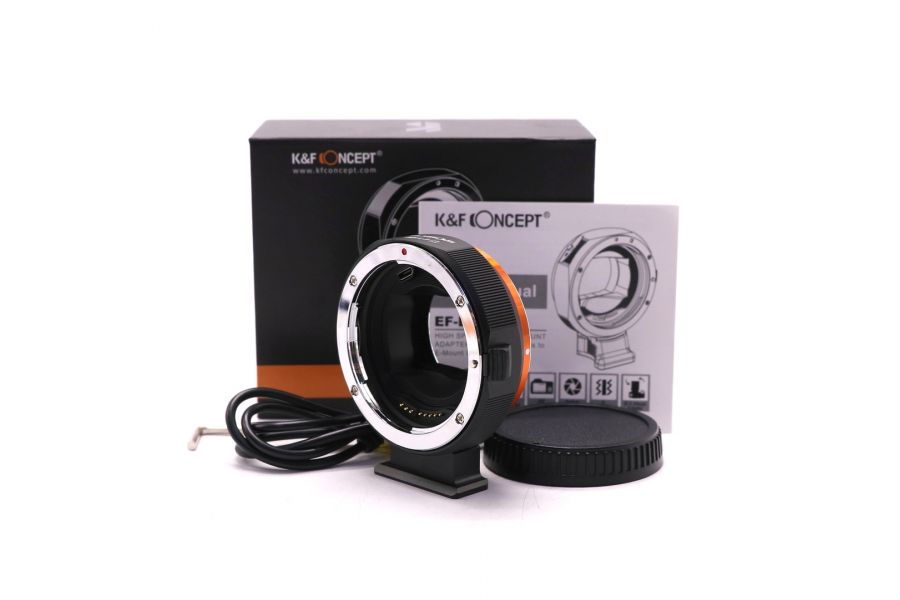 Adapter Canon EOS / EF - Sony E / Sony Nex auto focus K&F Concept в упаковке 