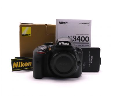 Камера Nikon D3400 body в упаковке (пробег 11525 кадров)