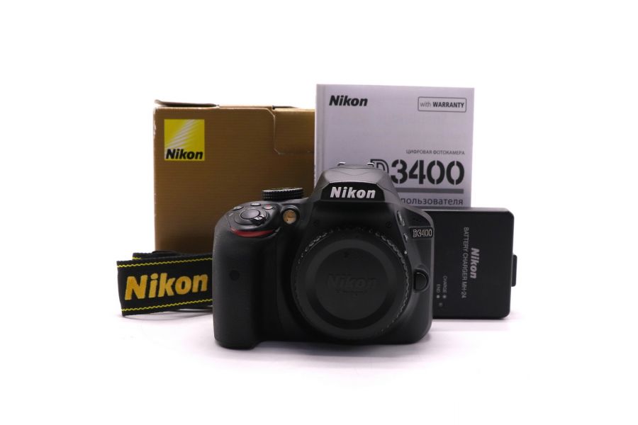 Камера Nikon D3400 body в упаковке (пробег 11525 кадров)