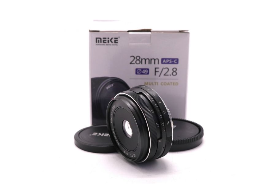 Meike 2.8/28mm Multi Coated For Canon EF-M в упаковке