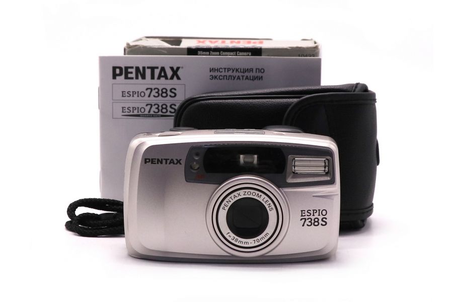 Пленочный фотоаппарат Pentax Espio 738S в упаковке