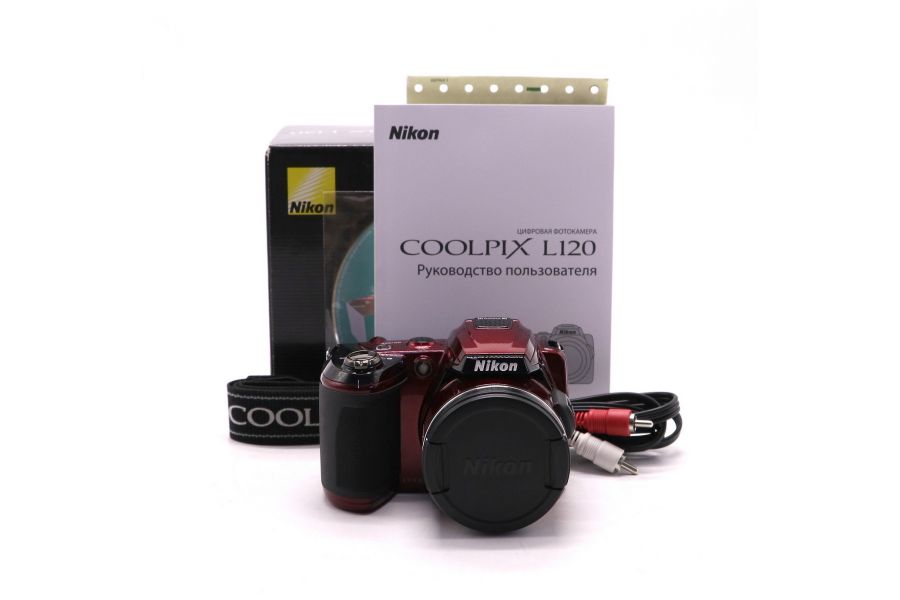 Фотоаппарат Nikon Coolpix L120 красный в упаковке