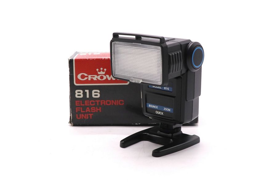 Фотовспышка Crown 816 Electronic Zoom в упаковке