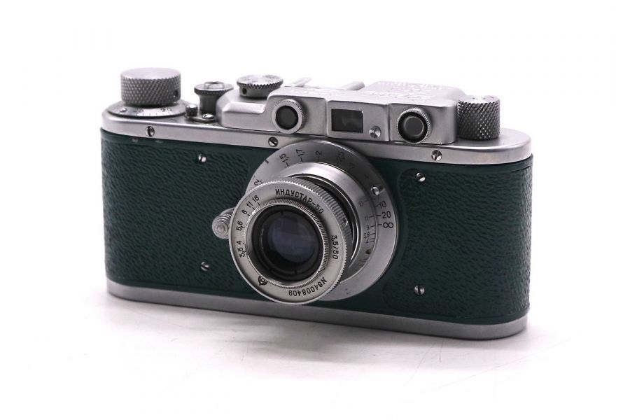Фотокамера Зоркий / Zorki + Индустар 50 зеленый