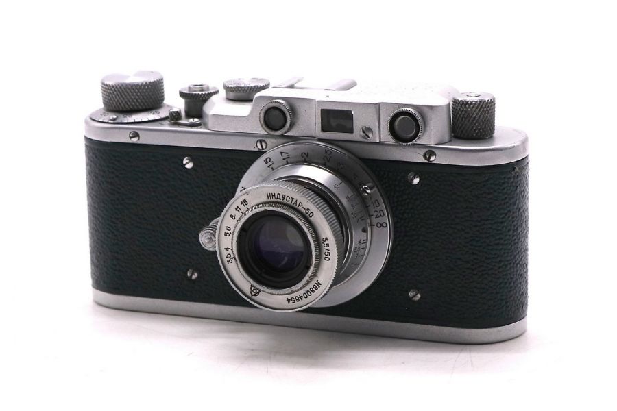 Фотоаппарат Зоркий + Индустар 50 зеленый