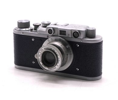 Фотоаппарат пленочный Зоркий + Индустар 50 синий