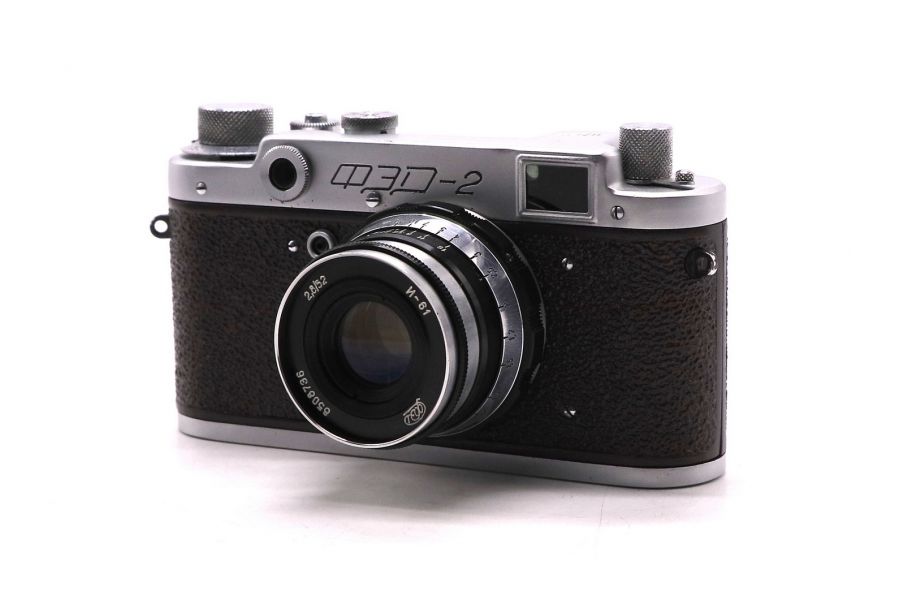 Советская камера Фэд 2 + Индустар-61 коричневый