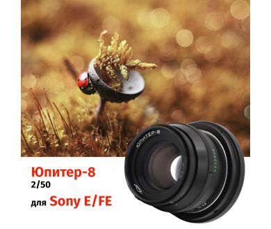 Винтажный Юпитер-8 f/2 50mm чёрный + адаптер Sony E/FE — Ламповый портретник!