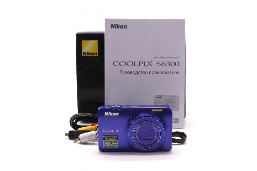 Фотоаппарат Nikon Coolpix S6300 в упаковке