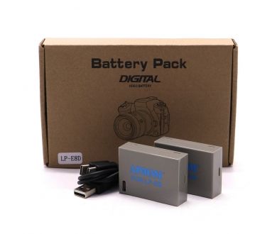 Аккумулятор LP-E8D (2 шт.) USB-C в упаковке