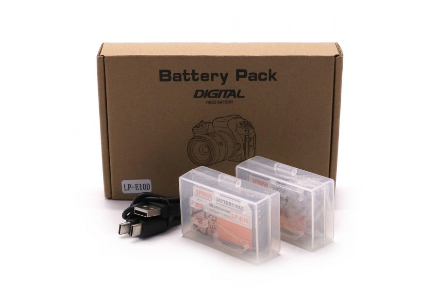 Аккумулятор LP-E10D для Canon (2 шт.) в упаковке
