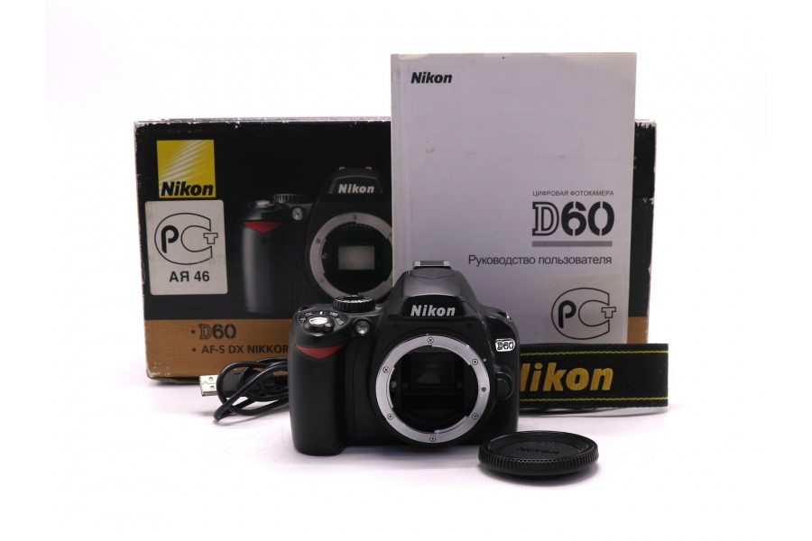 Nikon D60 body в упаковке (пробег 20425 кадров)