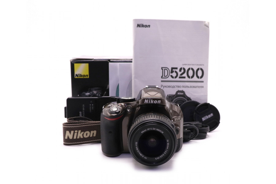 Фотоаппарат Nikon D5200 kit в упаковке (пробег 6750 кадров)