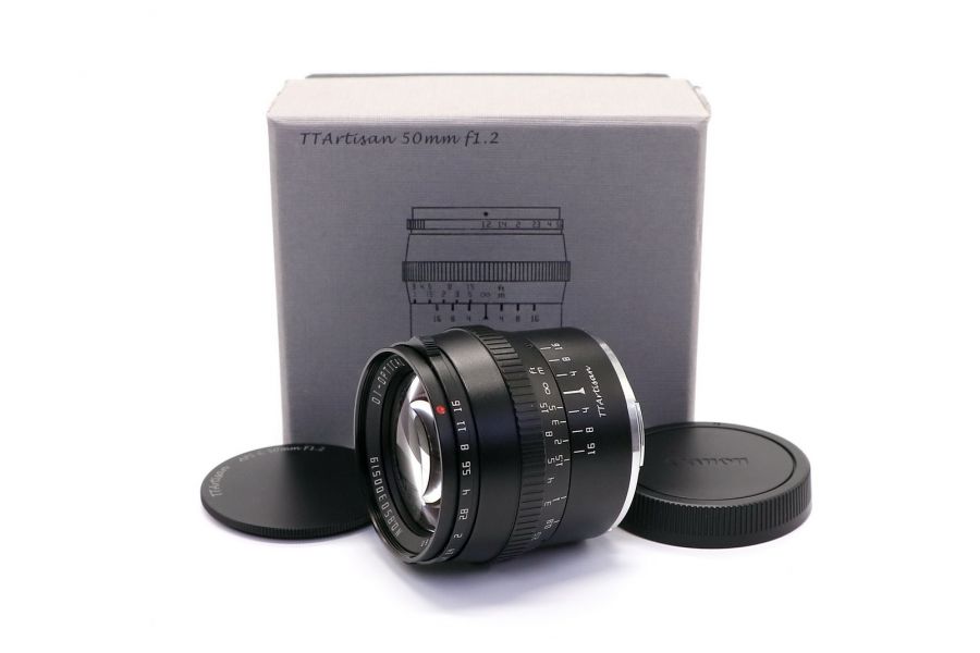 TTArtisan 50mm f/1.2 Canon EOS M в упаковке 