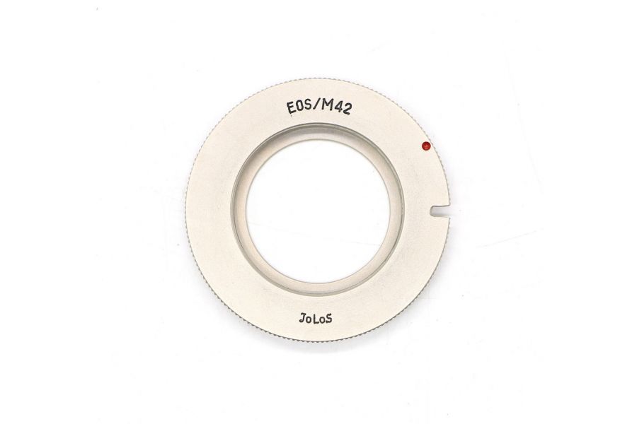 Adapter M42 - Canon EOS JoLos с чипом