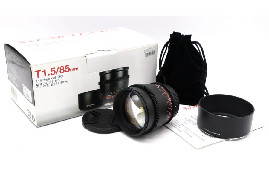 Samyang 85mm T1.5 AS IF UMC Sony A в упаковке