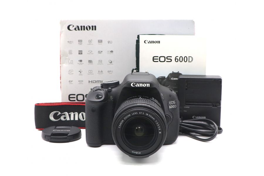 Canon EOS 600D kit в упаковке (пробег 600 кадров)
