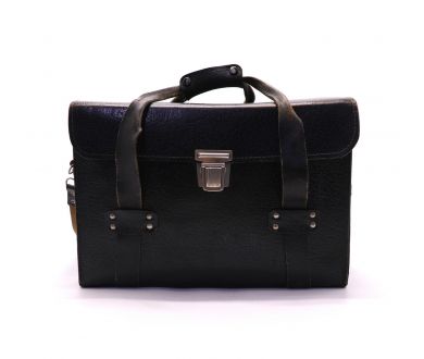 Кофр для фототехники черный кожаный (СССР)