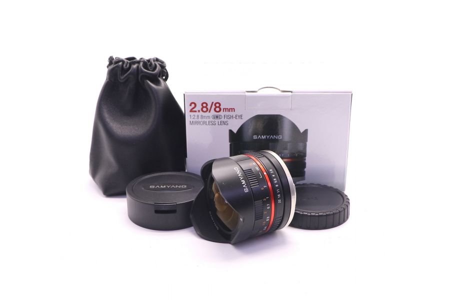 Samyang 8mm f2.8 UMC Fish-Eye E в упаковке