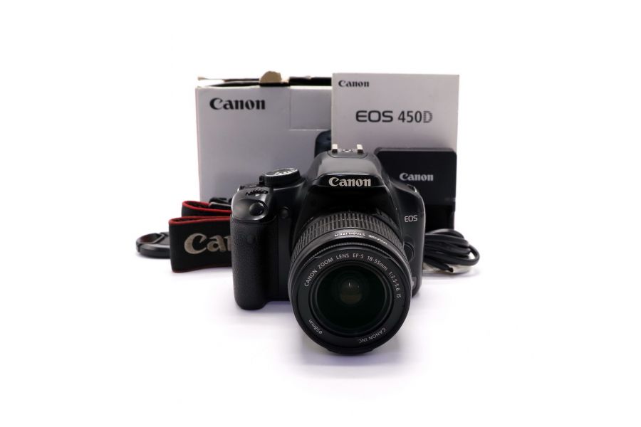 Canon EOS 450D kit в упаковке (пробег 23435 кадров)